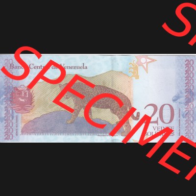Banknoten Amerika Venezuela 2018, 20 Veinte Bolivares (2) Sammlung