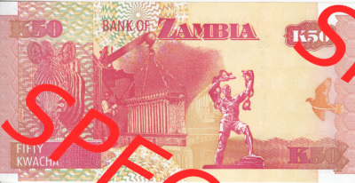 Banknoten Afrika Sambia 2006, 50 Kwacha (2) Sammlung