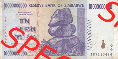 Banknoten Afrika Simbabwe 2008, 100000000000 Dollars (1) Sammlung
