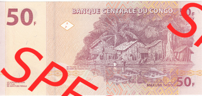 Banknoten Afrika Kongo 2013, 50 Francs (1) Sammlung