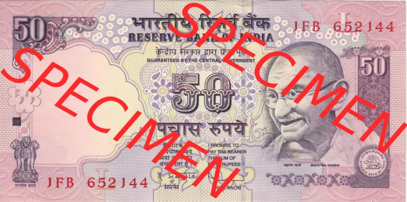 Banknote Indien 2011, 50 Rupien 300 (1) Sammlung