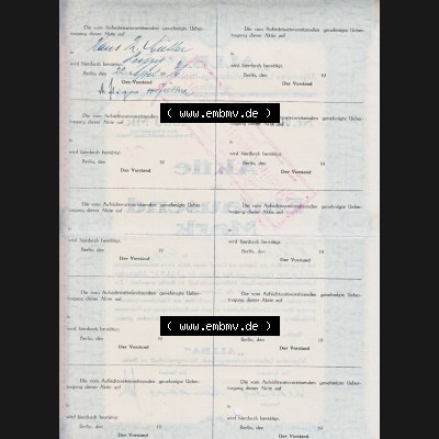1922-1925, Allba Allgemeine Lebensversicherung-Bank Aktiengesellschaft, Eintausend Mark, Stempel 100 Reichsmark (2) Sammlung