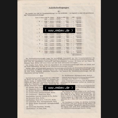 1940 Mai Berlin, Braunkohle-Benzin Aktiengesellschaft Berlin, 5 Prozent Anleihe von 1940, 1000 Reichsmark (3) Sammlung