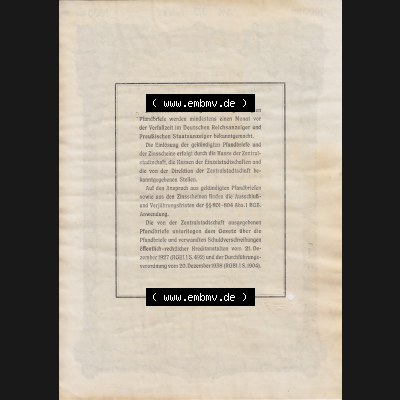 1941 Juni, Preussische Zentralstadtschaft, Körperschaft des Öffentlichen Rechts, Berlin, 4 Prozent Pfandbrief, 1000 Reichsmark (2) Sammlung