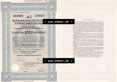 Österreich Historisches Wertpapier beidseitige Vollansicht 1940, Tirol Kommunalschuldverschreibung, Tirolische Landes-Hypothekenanstalt... Sammlung