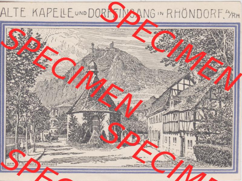 Notgeldscheine Honnef, Bad 1921, 99 Pfennig Alte Kapelle (1) Sammlung