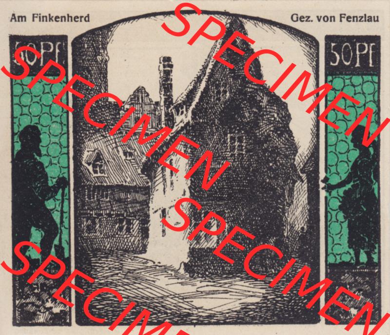 Notgeldscheine Quedlinburg, Stadt 1922, 50 Pfennig Am Finkenherd (1) Sammlung