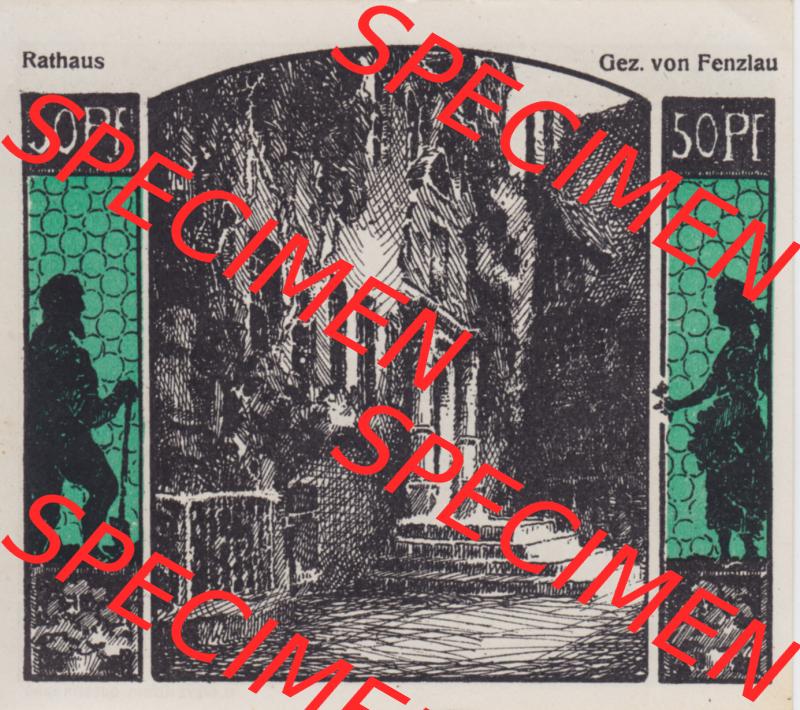 Notgeldscheine Quedlinburg, Stadt 1922, 50 Pfennig Rathaus (1) Sammlung