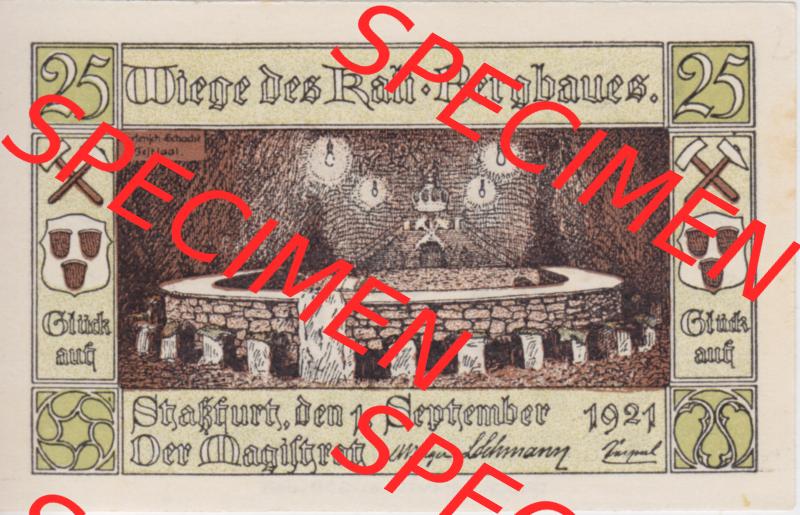 Notgeldscheine Staßfurt, Stadt 25 Pfennig, Wiege des Kali-Bergbaues (1) Sammlung