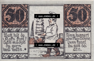 Notgeldscheine Salzwedel, Stadt in Provinz Sachsen Notgeld 1921, 50 Pfennig Watt hüt de Kosn Post (1) Sammlung