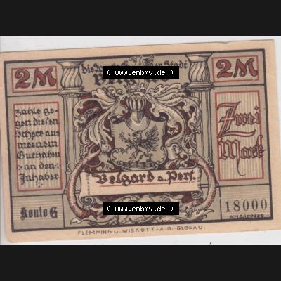 Notgeldscheine Belgrad, Stadt in Pommern Notgeld Schlachten 192x, 2 Mark (1) Sammlung