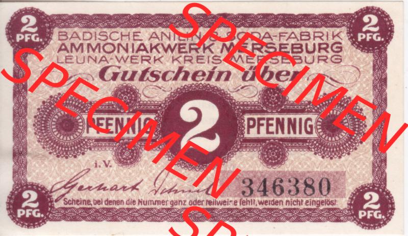 Notgeldscheine Merseburg, Stadt in Provinz Sachsen Notgeld Merseburg 2 Pfennig (1) Sammlung