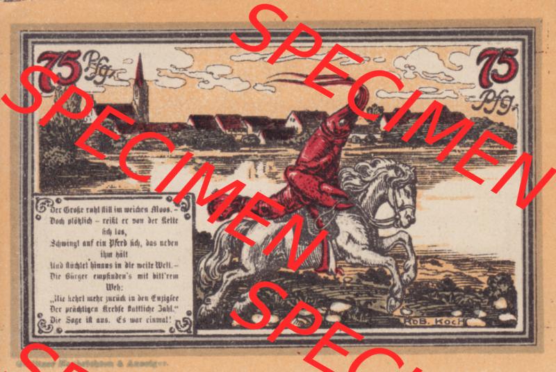 Notgeldscheine Nörenberg, Stadt in Pommern Notgeld 1921, 75 Pfennig (1) Sammlung