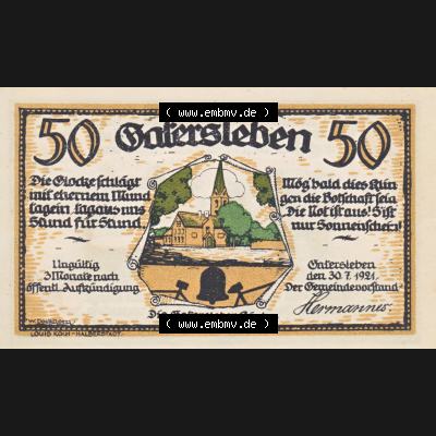 Notgeldscheine Gatersleben, Gemeinde in Provinz Sachsen Notgeld Max und Moritz 1921, 50 Pfennig Zum Hamster Angstlich schleichen Beide (1) Sammlung