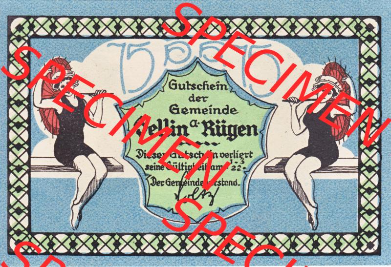 Notgeldscheine Sellin, Gemeinde in Pommern Rügen Notgeld 1922, 75 Pfennig Klein aber mein (1) Sammlung