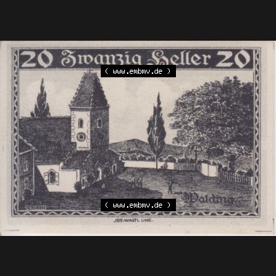 Notgeldscheine Oberösterreich Walding 1920, 20 Heller (1). Notgeld Oberösterreich Gemeinde Walding, Notgeldscheine aus Oberösterreich im online Katalog für... Sammlung