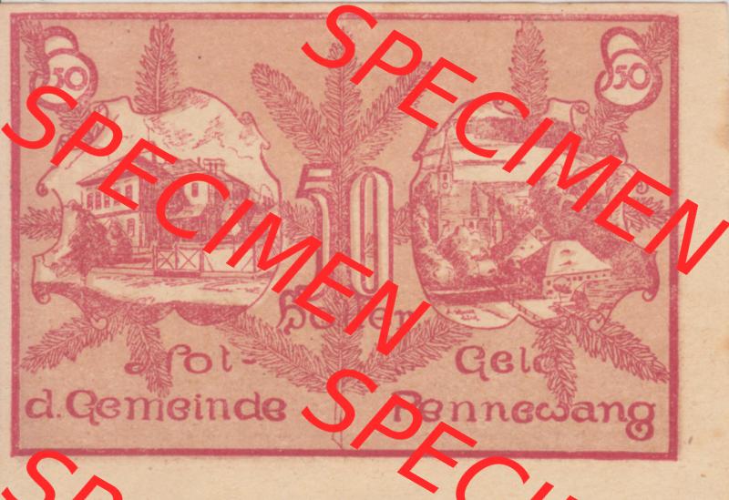 Notgeldscheine Oberösterreich Pennewang 1920, 50 Heller (1). Notgeld Oberösterreich Pennewang, Notgeldscheine aus Oberösterreich im online Katalog für private... Sammlung