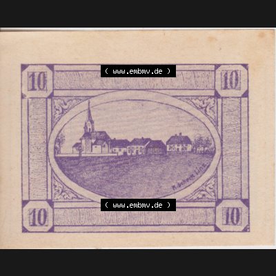 Notgeldscheine Oberösterreich Herzogsdorf, Gemeinde 1920 10 Heller. Vorderseite des oberösterreichischen Notgeldscheins im online Katalog auf EMBMV zum katalogisieren der eigenen... Sammlung