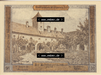 Notgeldscheine Oberösterreich Waldhausen im Strudengau 1921, 50 Heller (1). Notgeld als Gutschein der Oberösterreich Marktgemeinde... Sammlung