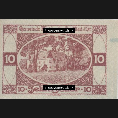 Notgeldscheine Niederösterreich Haidershofen 1920, 10 Heller. Vorderseite des Notgeldscheins im online Katalog auf EMBMV zum katalogisieren der eigenen Sammlung für private Sammler... Sammlung