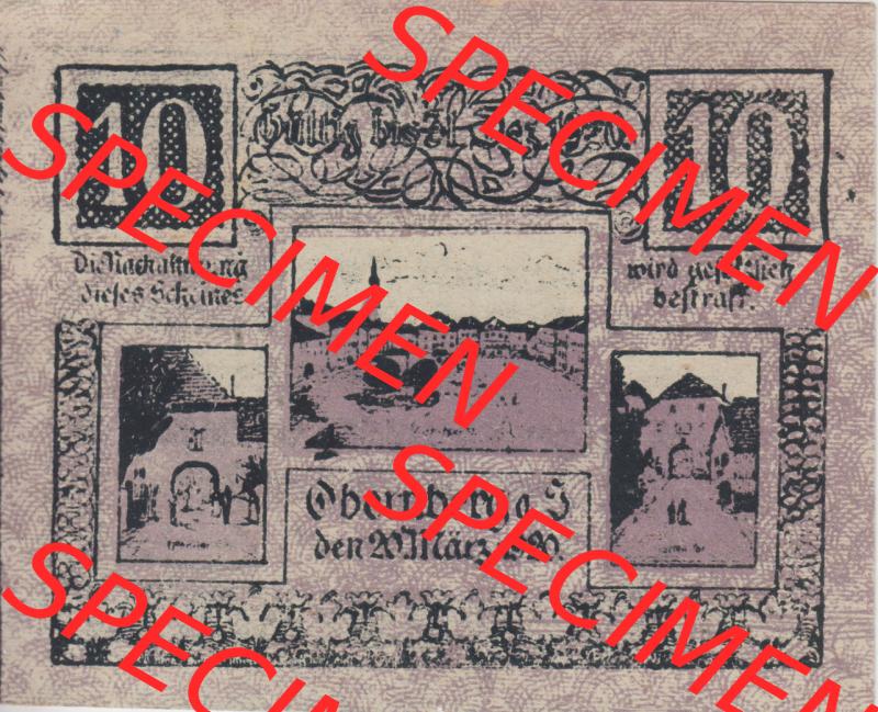 Notgeldscheine Oberösterreich Obernberg am Inn 1920, 10 Heller (1). Notgeld Oberösterreich Obernberg, Notgeldscheine aus Oberösterreich im online Katalog für... Sammlung