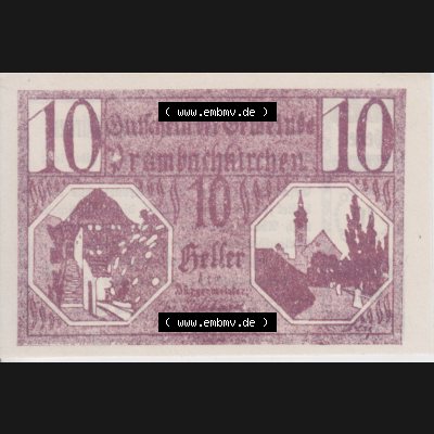 Notgeldscheine Oberösterreich Prambachkirchen 1920, 10 Heller (1). Notgeld Oberösterreich Prambachkirchen, Notgeldscheine aus Oberösterreich im online Katalog... Sammlung