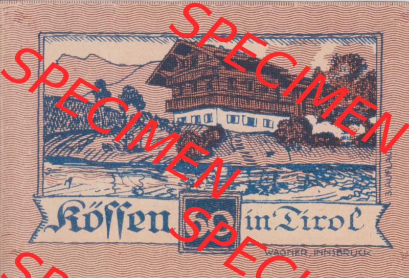 Notgeldscheine Tirol Kössen 1920-1921, 60 Heller (1) Sammlung