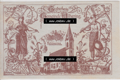 Notgeldscheine Oberösterreich Wilhering 1920, 20 Heller (1). Notgeld Oberösterreich Wilhering, Gemeinde, Notgeldscheine aus... Sammlung