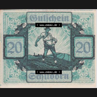Notgeldscheine Oberösterreich Schildorn 1920, 20 Heller (1). Notgeld Oberösterreich Schildorn, Notgeldscheine aus Oberösterreich im online Katalog für private... Sammlung