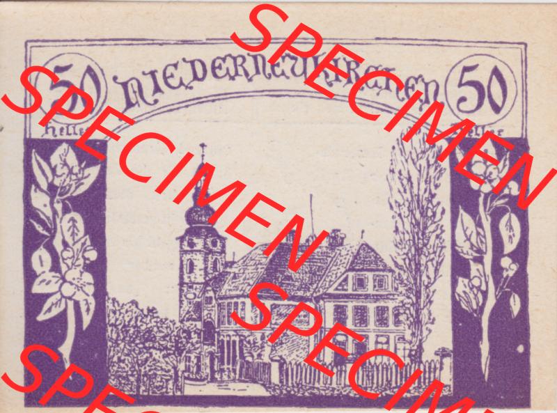 Notgeldscheine Oberösterreich Niederneukirchen 1920, 50 Heller Violett (1). Notgeld Oberösterreich Niederneukirchen, Notgeldscheine aus Oberösterreich im online... Sammlung