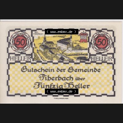 Notgeldscheine Oberösterreich Piberbach 1920, 50 Heller (1). Notgeld Oberösterreich Piberbach, Notgeldscheine aus Oberösterreich im online Katalog für private... Sammlung