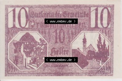 Notgeldscheine Oberösterreich Prambachkirchen 1920, 10 Heller (1). Notgeld Oberösterreich Prambachkirchen, Notgeldscheine aus... Sammlung