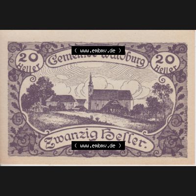 Notgeldscheine Oberösterreich Waldburg 1920, 20 Heller (1). Notgeld Oberösterreich Gemeinde Waldburg, Notgeldscheine aus Oberösterreich im online Katalog für... Sammlung