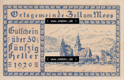Notgeldscheine Oberösterreich Moos 50 Heller (1) Oberösterreich Katalog mit Notgeld aus Moos, Notgeldscheine aus Oberösterreich... Sammlung