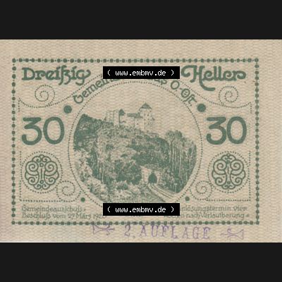 Notgeldscheine Vorarlberg Klaus 1920, 30 Heller 2. Auflage (1) Sammlung