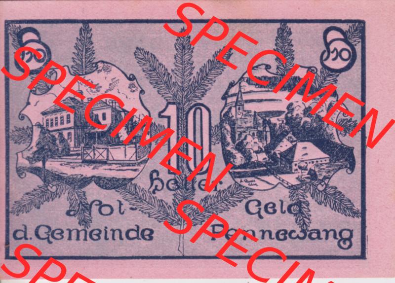 Notgeldscheine Oberösterreich Pennewang 1920, 10 Heller (1). Notgeld Oberösterreich Pennewang, Notgeldscheine aus Oberösterreich im online Katalog für private... Sammlung
