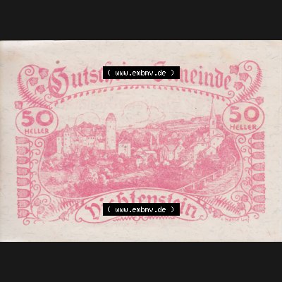 Notgeldscheine Oberösterreich Vichtenstein 1920, 50 Heller Rot (1). Notgeld Oberösterreich Vichtenstein, Notgeldscheine aus Oberösterreich im online Katalog... Sammlung