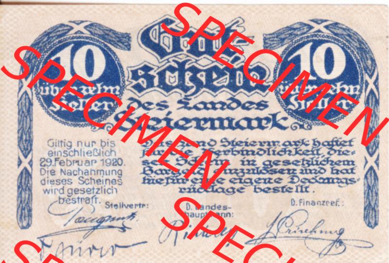 Notgeldscheine Steiermark (0007). Notgeld Steiermark-Land / übergreifendes Bundesland Steiermark, Notgeldscheine aus Steiermark im online Katalog für private Sammler,... Sammlung