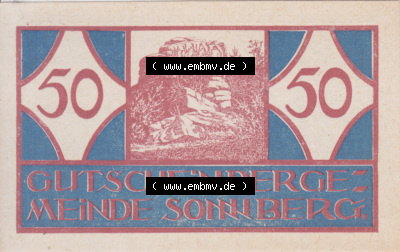 Notgeldscheine Oberösterreich Sonnberg im Mühlkreis 1920, 50 Heller (1). Notgeld Oberösterreich Sonnberg, Notgeldscheine aus... Sammlung