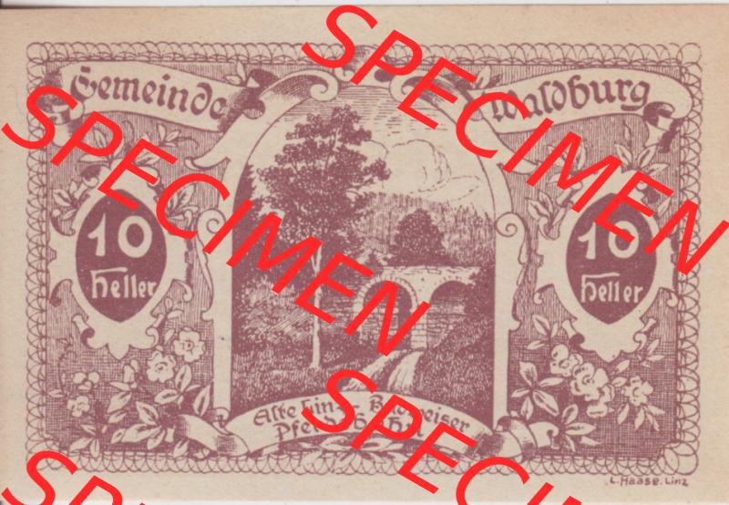 Notgeldscheine Oberösterreich Waldburg 1920, 10 Heller (1). Notgeld Oberösterreich Gemeinde Waldburg, Notgeldscheine aus Oberösterreich im online Katalog für... Sammlung