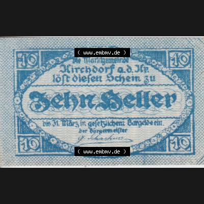 Notgeldscheine Tirol Kirchdorf in Tirol 1921, 10 Heller (1) Sammlung