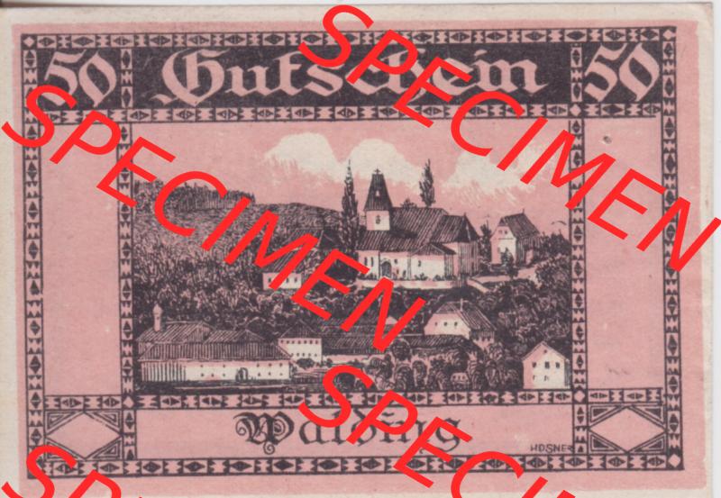 Notgeldscheine Oberösterreich Walding 1920, 50 Heller (1). Notgeld Oberösterreich Gemeinde Walding, Notgeldscheine aus Oberösterreich im online Katalog für... Sammlung