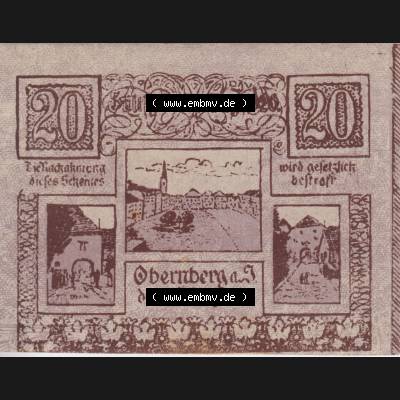 Notgeldscheine Oberösterreich Obernberg am Inn 1920, 20 Heller (1). Notgeld Oberösterreich Obernberg, Notgeldscheine aus Oberösterreich im online Katalog für... Sammlung