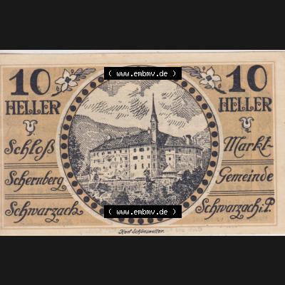 Notgeldscheine Salzburg Schwarzach im Pongau, Marktgemeinde 1920, 10 Heller (1). Notgeld Salzburg Marktgemeinde Schwarzach im Pongau, Notgeldscheine aus Salzburg im online... Sammlung