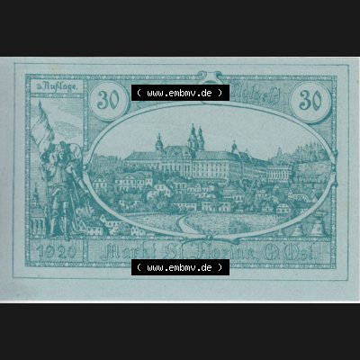 Notgeldscheine Oberösterreich St. Florian 1920, 3. Auflage 30 Heller (1). Notgeld Oberösterreich St. Florian, Notgeldscheine aus Oberösterreich... Sammlung