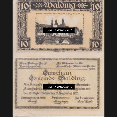 Notgeldscheine Oberösterreich Walding 1920, 10 Heller (3). Notgeld Oberösterreich Gemeinde Walding, Notgeldscheine aus Oberösterreich im online Katalog für... Sammlung