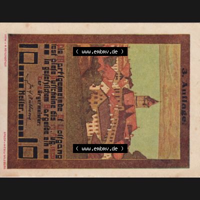 Notgeldscheine Oberösterreich St. Wolfgang im Salzkammergut 1920, 10 Heller (1). Notgeld Oberösterreich St. Wolfgang im Salzkammergut, Notgeldscheine... Sammlung