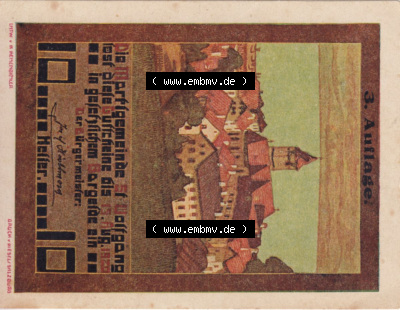 Notgeldscheine Oberösterreich St. Wolfgang im Salzkammergut 1920, 10 Heller (1). Notgeld Oberösterreich St. Wolfgang im Salzkammergut,... Sammlung