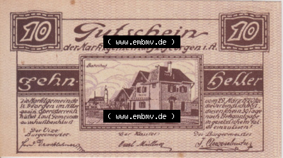 Notgeldscheine Oberösterreich St. Georgen 1920, 10 Heller III. (1). Notgeld Oberösterreich St. Georgen, Notgeldscheine aus Oberösterreich... Sammlung
