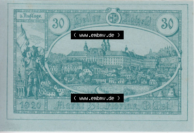 Notgeldscheine Oberösterreich St. Florian 1920, 3. Auflage 30 Heller (1). Notgeld Oberösterreich St. Florian, Notgeldscheine... Sammlung
